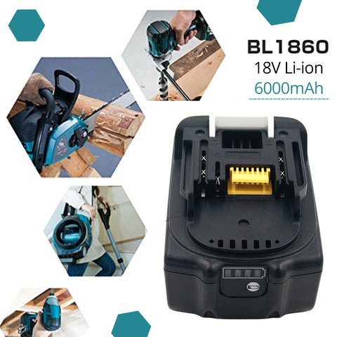 18V Lithium Battery For Power Tools With Power Display 6Ah