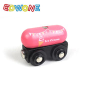 Small Train Toy Railcar Wooden Train Toy Compatible With Wooden Tracks