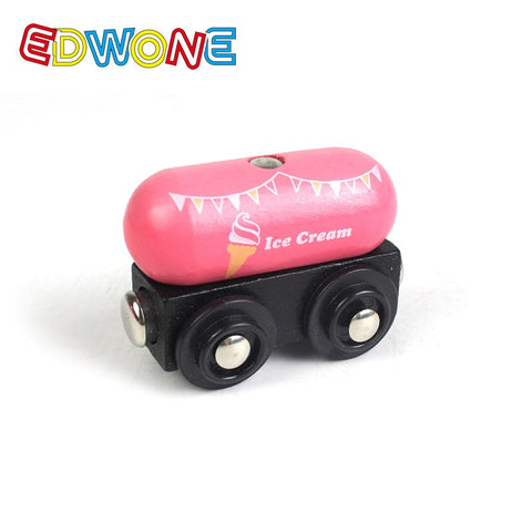 Small Train Toy Railcar Wooden Train Toy Compatible With Wooden Tracks