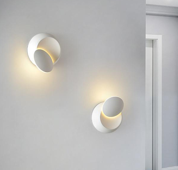 Rotating Lunar Eclipse Wall Lamp Modern Minimalist Living Room Ledl Wall Lamp Balcony Bedside Wall Lamp