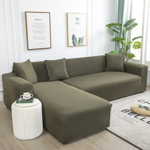 Milk Silk Nordic Simple Elastic Non-Slip Universal All-Inclusive Solid Color Full Cover Sofa Cover