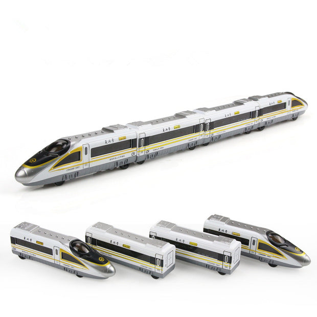 High-speed rail train set magnetic can be connected to children's toys