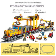 Electric Rail Train Model Children Education Small Particles Assembled Building Block Toys