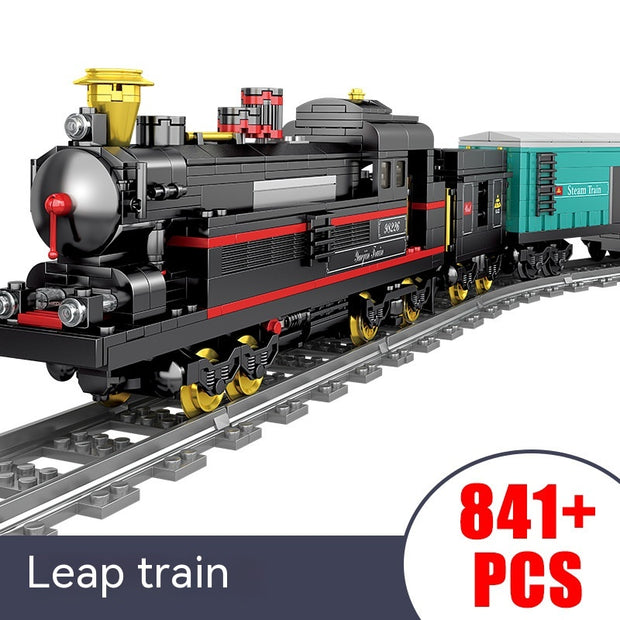 Electric Rail Train Model Children Education Small Particles Assembled Building Block Toys