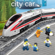 Electric Rail Train Model Children Education Small Particles Assembled Building Block Toys