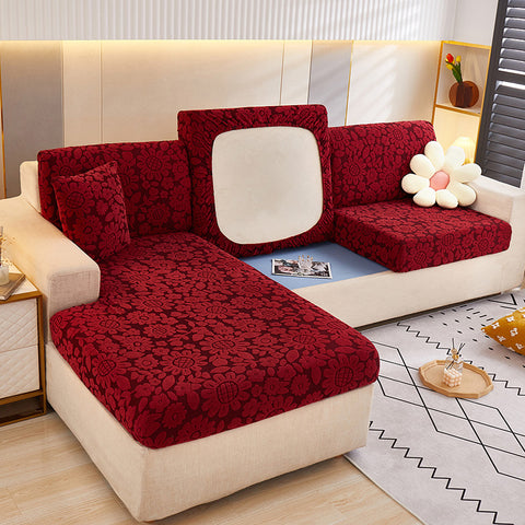 Stretch Jacquard Fleece Non-slip Sofa Cover
