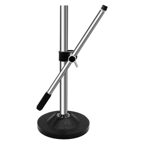 5Core Desktop Mic Stand Universal Desk Microphone Holder Table Top Round Base Stands - MS RBS CH IN