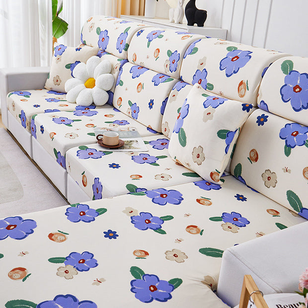 Ice Silk Non-slip Printing Sofa Cover